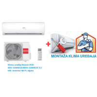 Klima uređaj Maxon ECO MXI-12HE013i/MXO-12HE013i 3,2 kW, inverter Wi-Fi, bijela SA MONTAŽOM